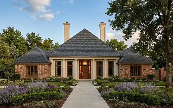 European house plans 30-276 - front exterior, 2,791 sq ft, 4 bed, 2 bath house plans | Monster House Plans