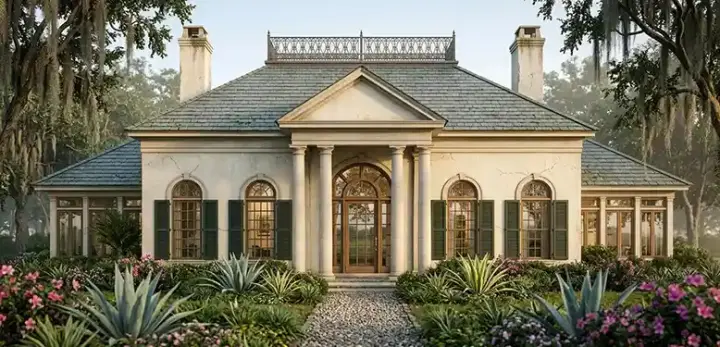 Mediterranean house plans 30-297 - front exterior, 3,284 sq ft, 4 bed, 4 bath house plans | Monster House Plans