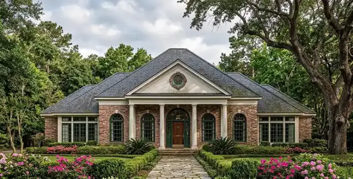 European house plans 30-304 - front exterior, 3,372 sq ft, 4 bed, 4 bath house plans | Monster House Plans