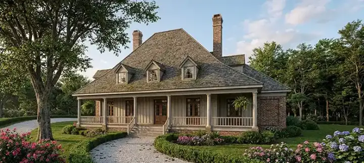 Country house plans 30-305 - front exterior, 3,486 sq ft, 4 bed, 3 bath house plans | Monster House Plans