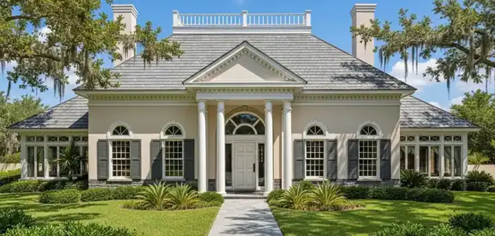 Mediterranean house plans 30-306 - front exterior, 3,475 sq ft, 4 bed, 4 bath house plans | Monster House Plans