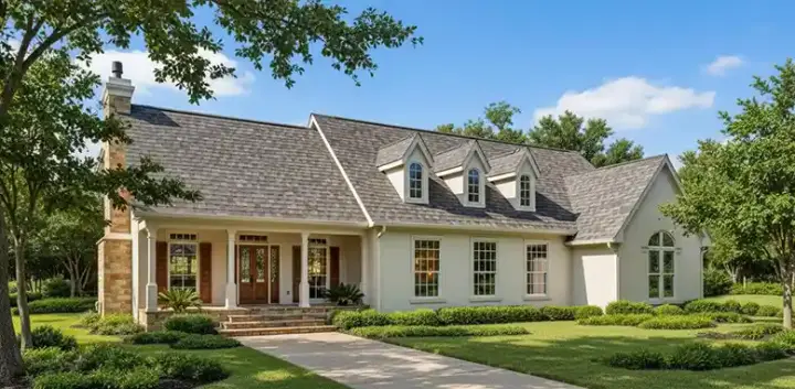 Southern house plans 30-307 - front exterior, 3,501 sq ft, 3 bed, 2 bath house plans | Monster House Plans