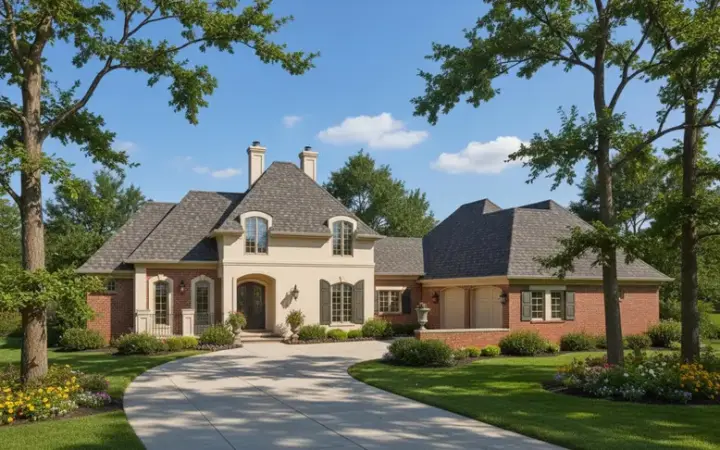 Mediterranean house plans 30-310 - front exterior, 3,802 sq ft, 4 bed, 3 bath house plans | Monster House Plans
