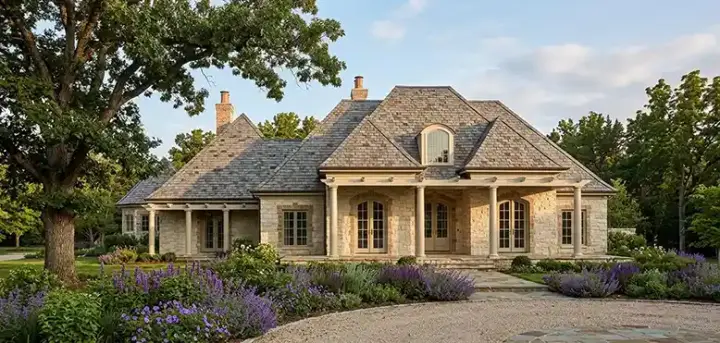 Mediterranean house plans 30-312 - front exterior, 3,960 sq ft, 4 bed, 4 bath house plans | Monster House Plans