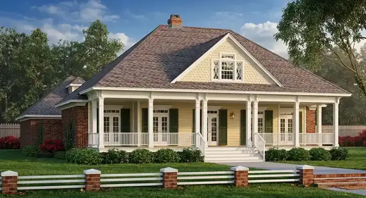 Southern house plans 30-322 - front exterior, 2,248 sq ft, 3 bed, 2 bath house plans | Monster House Plans