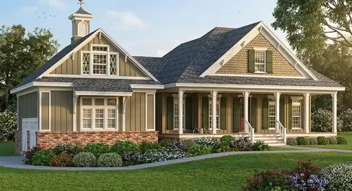 Southern house plans 30-323 - front exterior, 1,792 sq ft, 3 bed, 3 bath house plans | Monster House Plans