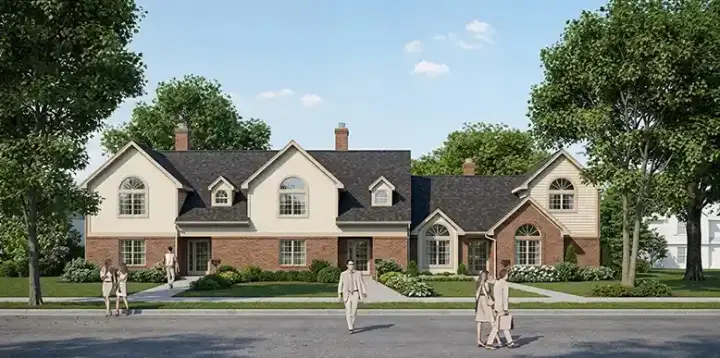 Traditional house plans 30-324 - front exterior, 4,595 sq ft, 6 bed, 6 bath house plans | Monster House Plans