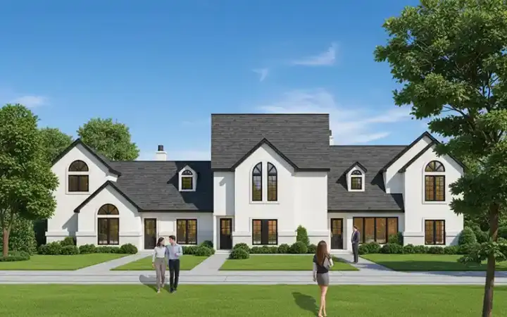 Traditional house plans 30-325 - front exterior, 4,941 sq ft, 8 bed, 6 bath house plans | Monster House Plans