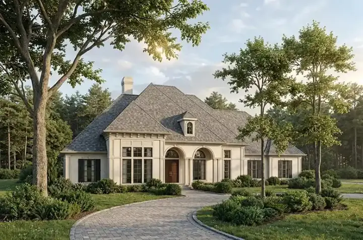 Mediterranean house plans 30-331 - front exterior, 2,982 sq ft, 4 bed, 3 bath house plans | Monster House Plans