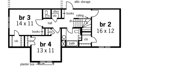 Upper/Second Floor Plan: 30-344