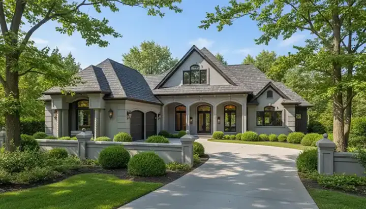 European house plans 30-348 - front exterior, 1,646 sq ft, 3 bed, 2 bath house plans | Monster House Plans