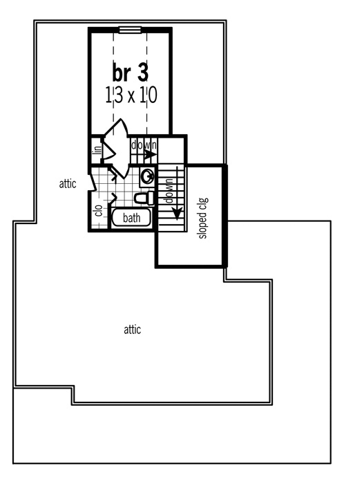Upper/Second Floor Plan: 30-349