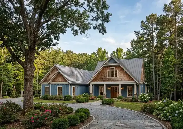 Contemporary house plans 30-352 - front exterior, 2,643 sq ft, 3 bed, 3 bath house plans | Monster House Plans