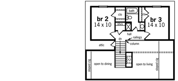Upper/Second Floor Plan: 30-358