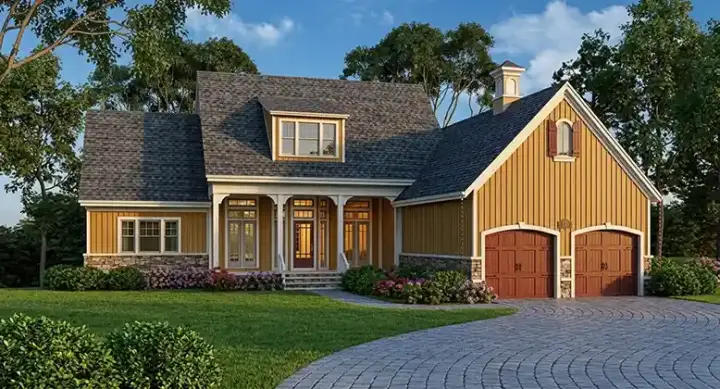Country house plans 30-367 - front exterior, 1,806 sq ft, 3 bed, 2 bath house plans | Monster House Plans