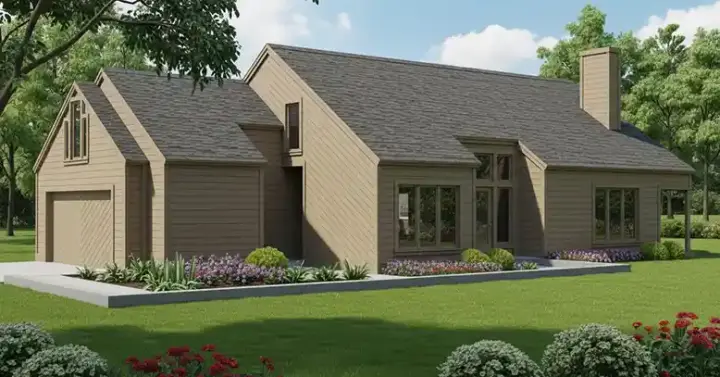 Contemporary house plans 30-399 - front exterior, 2,121 sq ft, 3 bed, 2 bath house plans | Monster House Plans