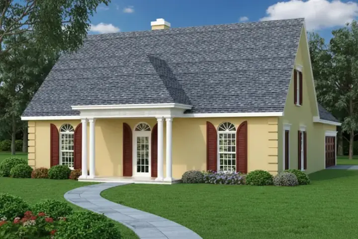 Southern house plans 30-403 - front exterior, 1,734 sq ft, 3 bed, 2 bath house plans | Monster House Plans