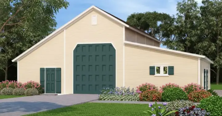 Farmhouse house plans 30-418 - front exterior, 168 sq ft, 0 bed, 0 bath house plans | Monster House Plans