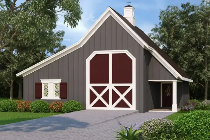 Farmhouse house plans 30-421 - front exterior, 1,260 sq ft, 0 bed, 0 bath house plans | Monster House Plans