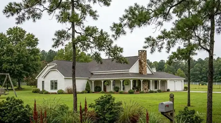 Farmhouse house plans 30-425 - front exterior, 2,522 sq ft, 3 bed, 2 bath house plans | Monster House Plans