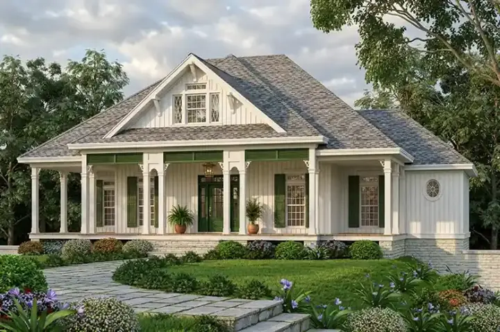 Southern house plans 30-429 - front exterior, 2,754 sq ft, 4 bed, 3 bath house plans | Monster House Plans