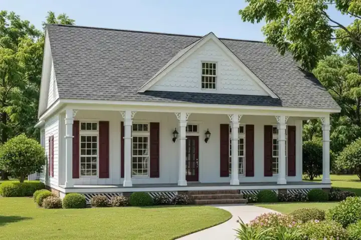 Southern house plans 30-438 - front exterior, 2,002 sq ft, 3 bed, 2 bath house plans | Monster House Plans