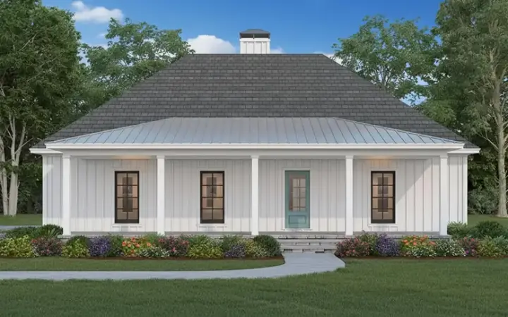 Country house plans 30-475 - front exterior, 1,472 sq ft, 3 bed, 2 bath house plans | Monster House Plans