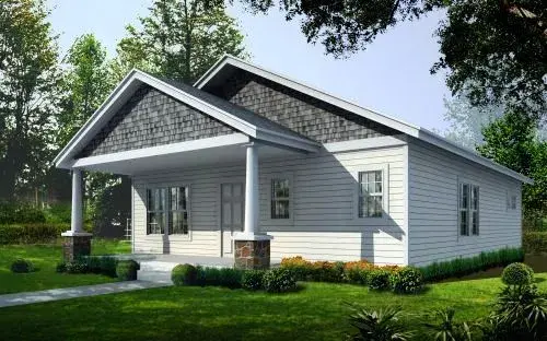 Craftsman house plans 31-106 - front exterior, 1,200 sq ft, 2 bed, 2 bath house plans | Monster House Plans