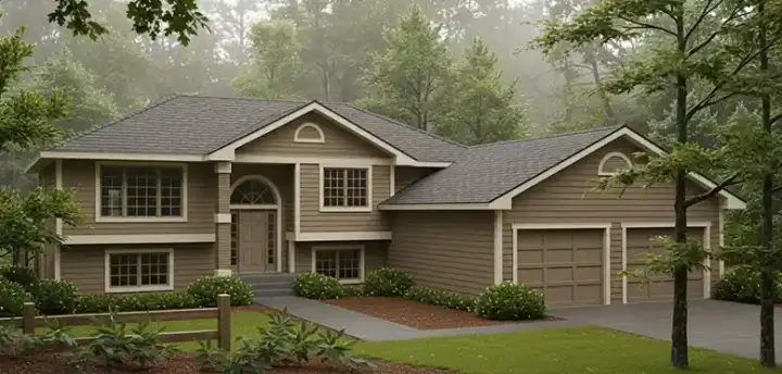 Traditional house plans 31-108 - front exterior, 1,356 sq ft, 3 bed, 2 bath house plans | Monster House Plans