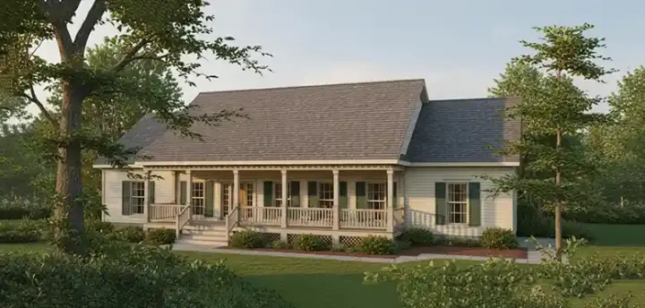 Country house plans 31-115 - front exterior, 1,610 sq ft, 3 bed, 2 bath house plans | Monster House Plans