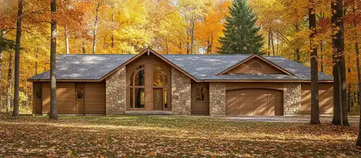 Contemporary house plans 31-123 - front exterior, 3,480 sq ft, 3 bed, 2 bath house plans | Monster House Plans