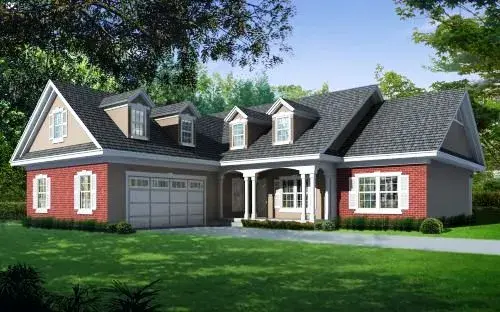 Southern house plans 31-130 - front exterior, 2,166 sq ft, 3 bed, 2 bath house plans | Monster House Plans
