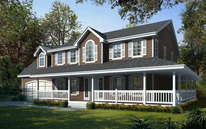 Southern Colonial house plans 31-131 - front exterior, 2,555 sq ft, 4 bed, 2 bath house plans | Monster House Plans