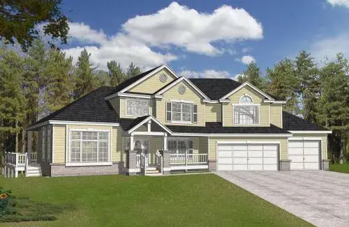 Traditional house plans 31-141 - front exterior, 2,435 sq ft, 3 bed, 2 bath house plans | Monster House Plans