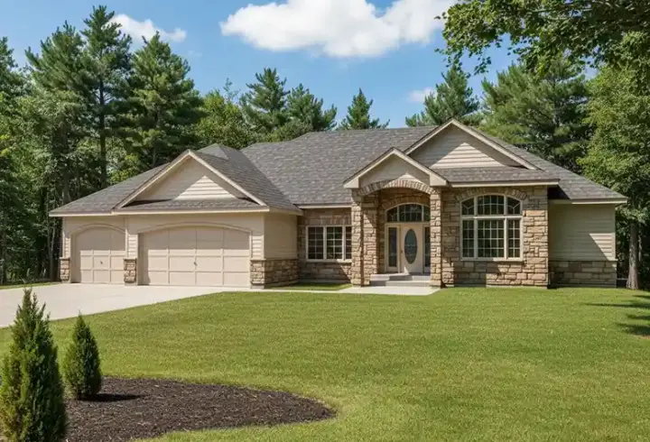 Traditional house plans 31-143 - front exterior, 4,533 sq ft, 5 bed, 4 bath house plans | Monster House Plans