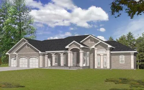Mediterranean house plans 31-149 - front exterior, 4,923 sq ft, 4 bed, 2 bath house plans | Monster House Plans