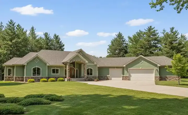 Northwest house plans 31-154 - front exterior, 5,022 sq ft, 4 bed, 5 bath house plans | Monster House Plans