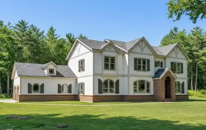Tudor house plans 31-156 - front exterior, 3,015 sq ft, 3 bed, 3 bath house plans | Monster House Plans