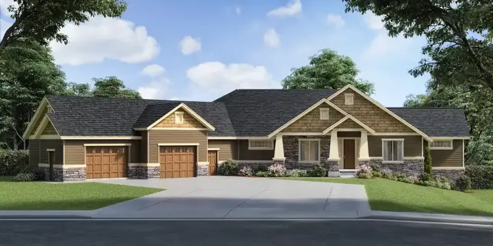 Craftsman house plans 31-161 - front exterior, 2,561 sq ft, 2 bed, 2 bath house plans | Monster House Plans