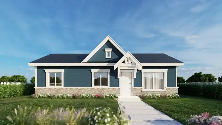 Accessory Dwelling Unit house plans 31-166 - front exterior, 800 sq ft, 2 bed, 2 bath house plans | Monster House Plans