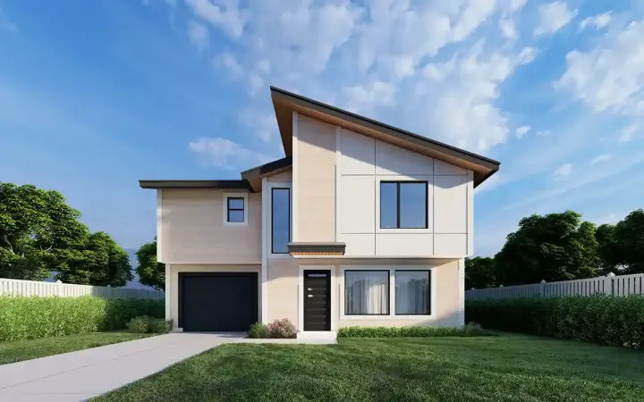 Contemporary house plans 31-173 - front exterior, 1,112 sq ft, 3 bed, 2 bath house plans | Monster House Plans