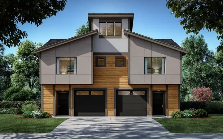 Modern house plans 31-177 - front exterior, 2,718 sq ft, 6 bed, 4 bath house plans | Monster House Plans
