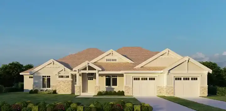 Craftsman house plans 31-189 - front exterior, 2,660 sq ft, 2 bed, 2 bath house plans | Monster House Plans