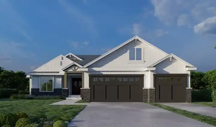 Traditional house plans 31-211 - front exterior, 1,900 sq ft, 4 bed, 2 bath house plans | Monster House Plans