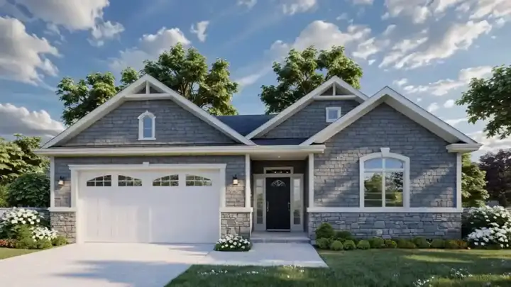Craftsman house plans 31-218 - front exterior, 1,574 sq ft, 3 bed, 2 bath house plans | Monster House Plans