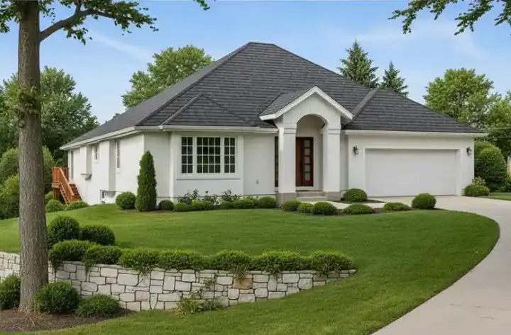 Sunbelt house plans 32-103 - front exterior, 2,048 sq ft, 2 bed, 2 bath house plans | Monster House Plans