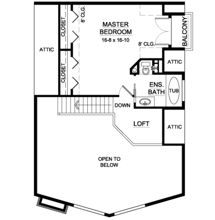 Upper/Second Floor Plan: 32-105