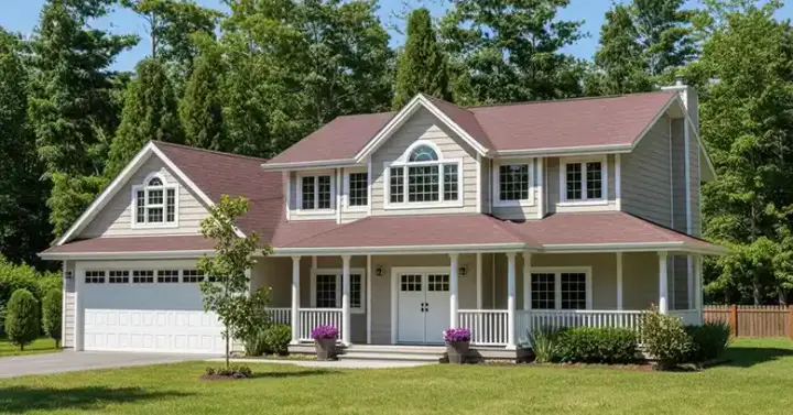 Country house plans 32-107 - front exterior, 2,818 sq ft, 4 bed, 3 bath house plans | Monster House Plans
