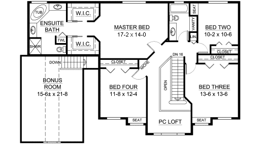 Upper/Second Floor Plan: 32-107