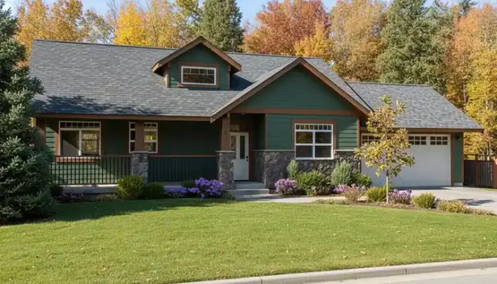 Craftsman house plans 32-108 - front exterior, 1,537 sq ft, 2 bed, 2 bath house plans | Monster House Plans